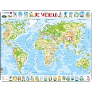 Larsen (K4-NL) - "De Wereld - NL" - 80 Teile Puzzle