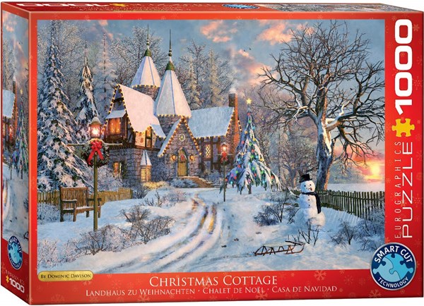 Eurographics (6000-0790) - Dominic Davison: "Landhaus zu Weihnachten" - 1000 Teile Puzzle