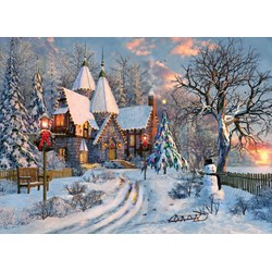 Eurographics (6000-0790) - Dominic Davison: "Landhaus zu Weihnachten" - 1000 Teile Puzzle