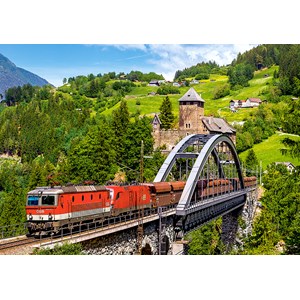 Castorland (B-52462) - "Lok auf der Brücke" - 500 Teile Puzzle