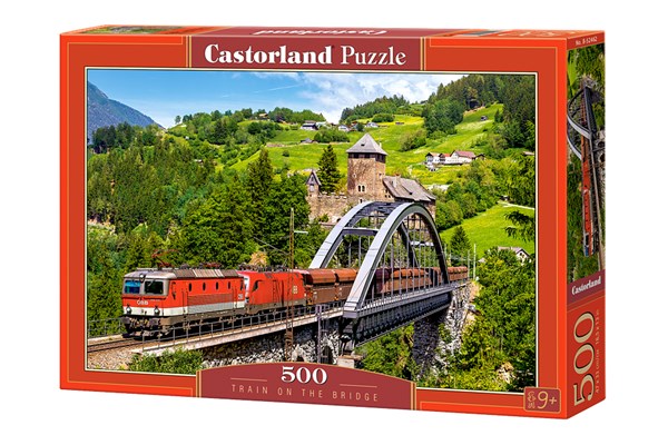 Castorland (B-52462) - "Lok auf der Brücke" - 500 Teile Puzzle