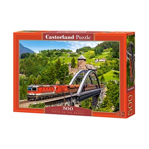 Castorland (B-52462) - "Lok auf der Brücke" - 500 Teile Puzzle