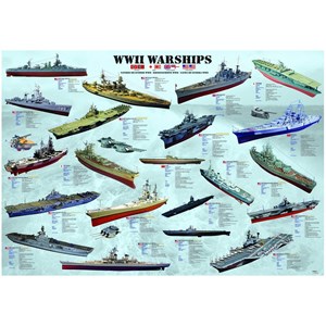 Eurographics (8000-0133) - "Kriegsschiffe des 2. Weltkrieges" - 1000 Teile Puzzle