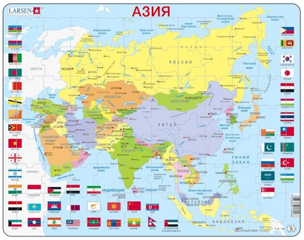 Larsen (K44-RU) - "Asien - RU" - 70 Teile Puzzle