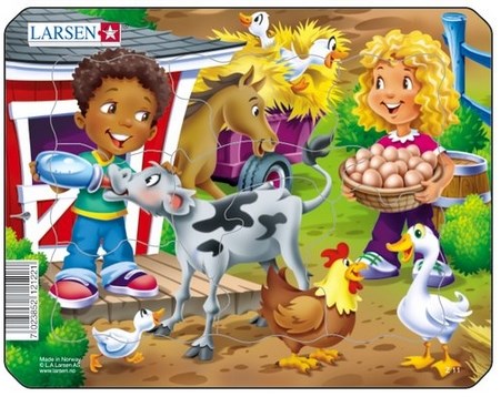 Larsen (Z11-1) - "Farmkids" - 9 Teile Puzzle
