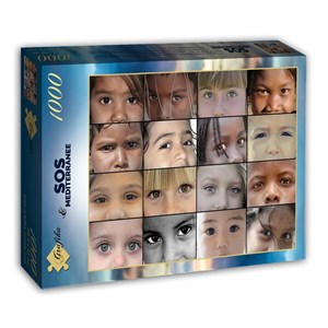 Grafika (00932) - "Kinderaugen aus aller Welt" - 1000 Teile Puzzle