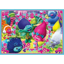 Clementoni (20138) - "Trolls, Velvet Puzzle" - 60 Teile Puzzle