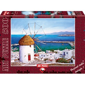 Art Puzzle (4184) - "Windmühle am Meer" - 500 Teile Puzzle