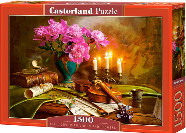 Castorland (C-151530) - "Stillleben mit einer Geige und Blumenvase" - 1500 Teile Puzzle