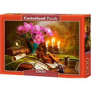 Castorland (C-151530) - "Stillleben mit einer Geige und Blumenvase" - 1500 Teile Puzzle
