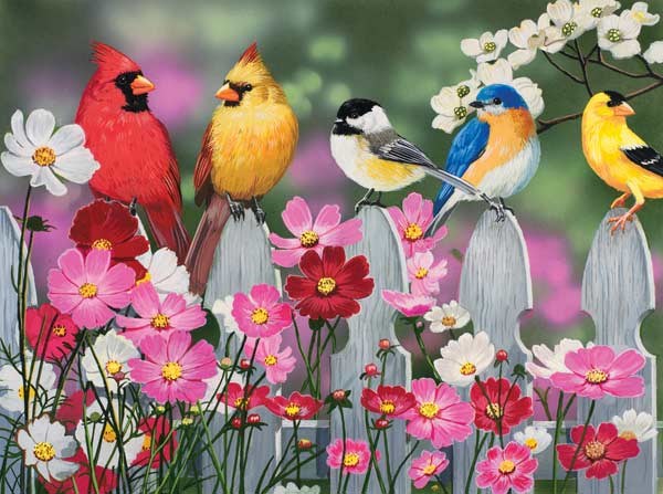 SunsOut (30448) - William Vanderdasson: "Songbirds and Cosmos" - 500 Teile Puzzle