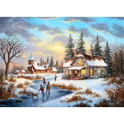Grafika Kids (01905) - Dennis Lewan: "A Mid-Winter's Eve" - 300 Teile Puzzle