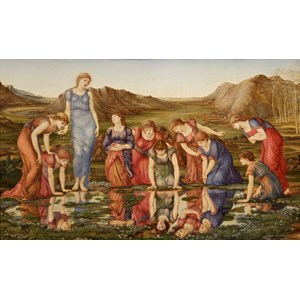 D-Toys (72733-1) - Edward Burne-Jones: "The Mirror of Venus, 1875" - 1000 Teile Puzzle