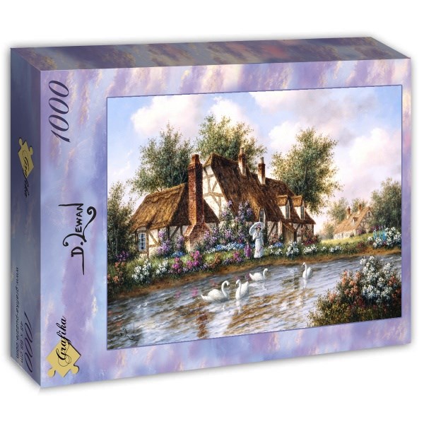 Grafika (T-00504) - Dennis Lewan: "Admiring The Swans" - 1000 Teile Puzzle