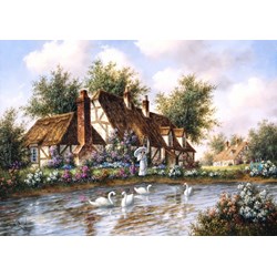 Grafika (T-00504) - Dennis Lewan: "Admiring The Swans" - 1000 Teile Puzzle