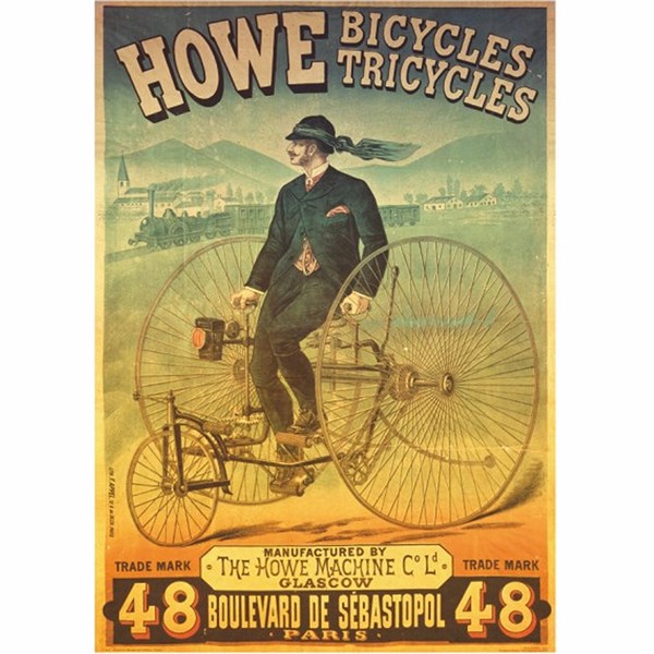 D-Toys (67555-VP01) - "Vintage Posters, Howe Tricycles" - 1000 Teile Puzzle