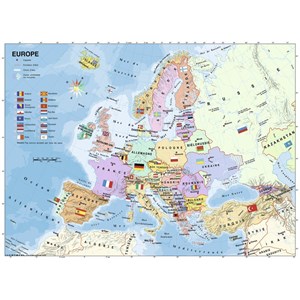 Ravensburger (12841) - "Karte von Europa in Französisch" - 200 Teile Puzzle