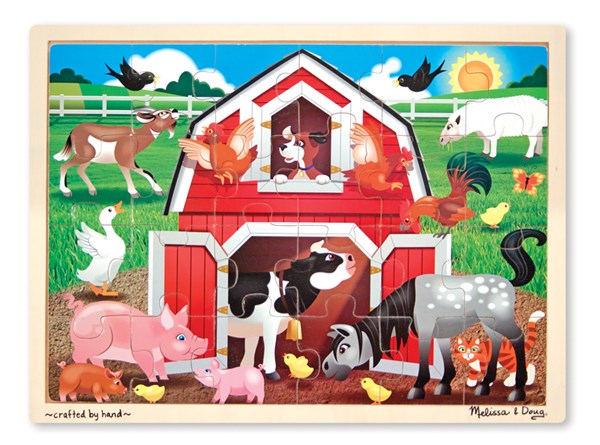 Melissa and Doug (9061) - "Barnyard Buddies" - 24 Teile Puzzle