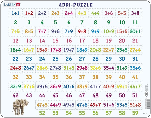 Larsen (AR8) - "Learn Addition" - 58 Teile Puzzle