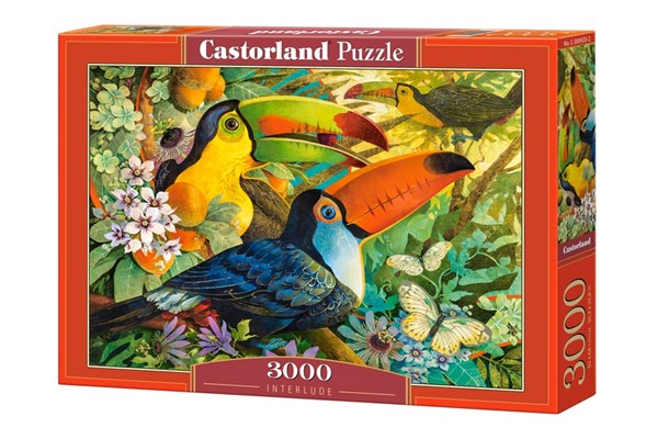 Castorland (C-300433) - David Galchutt: "Farbenfrohe Papageien" - 3000 Teile Puzzle