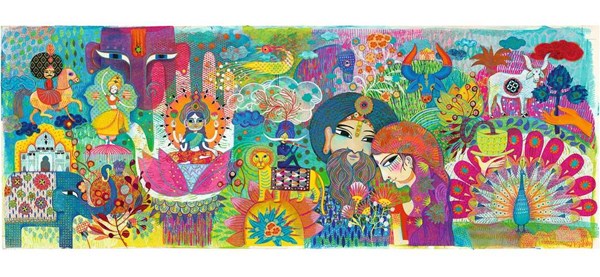 Djeco (07649) - "Magic India" - 1000 Teile Puzzle