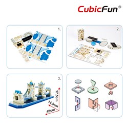 Cubic Fun (C238h) - "Tower Bridge" - 52 Teile Puzzle
