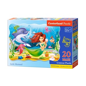 Castorland (C-02290) - "Die kleine Meerjungfrau" - 20 Teile Puzzle
