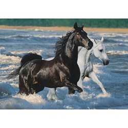 Ravensburger (16276) - "Horses on the Beach" - 1500 Teile Puzzle