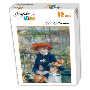 Grafika (00164) - Pierre-Auguste Renoir: "Zwei Schwestern auf der Terrasse, 1881" - 12 Teile Puzzle