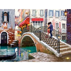Castorland (C-200559) - Richard Macneil: "Brücke in Venedig" - 2000 Teile Puzzle