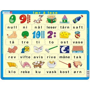 Larsen (LS30-NO) - "Learn to read - NO" - 24 Teile Puzzle
