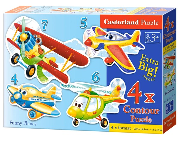 Castorland (B-04447) - "Flugzeuge" - 4 5 6 7 Teile Puzzle