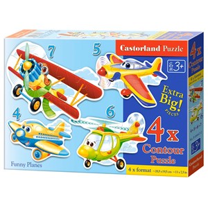 Castorland (B-04447) - "Flugzeuge" - 4 5 6 7 Teile Puzzle