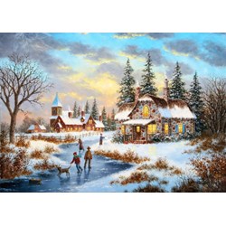 Grafika (T-00519) - Dennis Lewan: "A Mid-Winter's Eve" - 1000 Teile Puzzle