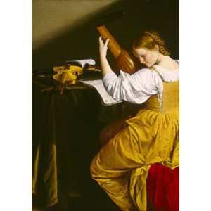 Grafika (01781) - Orazio Gentileschi: "The Lute Player, 1612-1620" - 1000 Teile Puzzle