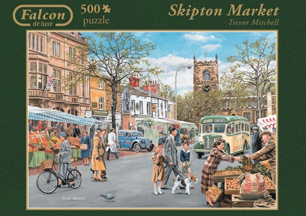 Falcon (11146) - Trevor Mitchell: "Auf dem Wochenmarkt" - 500 Teile Puzzle