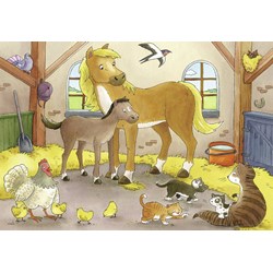 Ravensburger (07590) - "Glückliche Tierfamilien" - 12 Teile Puzzle