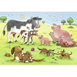 Ravensburger (07590) - "Glückliche Tierfamilien" - 12 Teile Puzzle