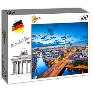 Grafika (02506) - "Deutschland Edition, Skyline von Berlin in der Dämmerung" - 300 Teile Puzzle