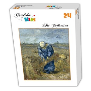 Grafika Kids (00301) - Vincent van Gogh: "Bäuerin beim Strohschneiden (nach Millet)" - 24 Teile Puzzle
