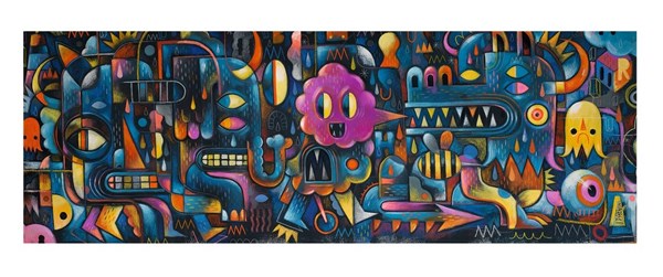 Djeco (07627) - "Monster Wall" - 500 Teile Puzzle