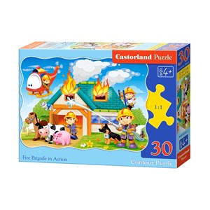 Castorland (B-03525) - "Fire Brigade in Action" - 30 Teile Puzzle