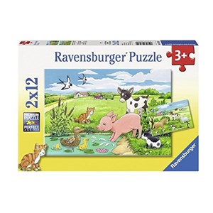 Ravensburger (07582) - "Tierkinder auf dem Land" - 12 Teile Puzzle