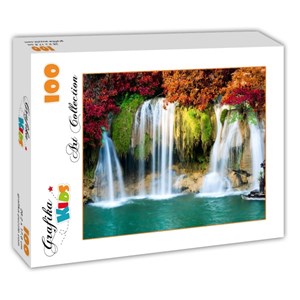 Grafika Kids (00985) - "Wasserfall im Wald" - 100 Teile Puzzle