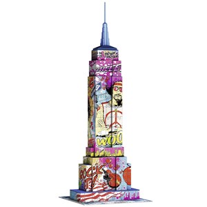 Ravensburger (12599) - "Empire State Building Pop Art" - 216 Teile Puzzle