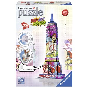 Ravensburger (12599) - "Empire State Building Pop Art" - 216 Teile Puzzle