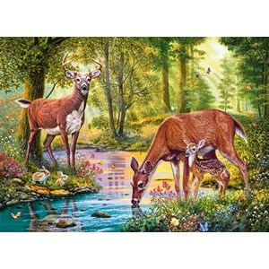 Castorland (B-030132) - "Rehe am Flusslauf" - 300 Teile Puzzle