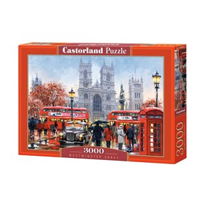 Castorland (C-300440) - Richard Macneil: "Verregneter Tag an der Westminister Abbey" - 3000 Teile Puzzle