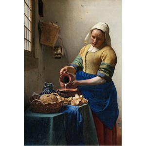 Grafika (00154) - Johannes Vermeer: "Die Küchenmagd, 1658-1661" - 100 Teile Puzzle
