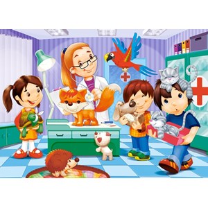 Castorland (B-06847) - "At the Animal Doctor" - 60 Teile Puzzle